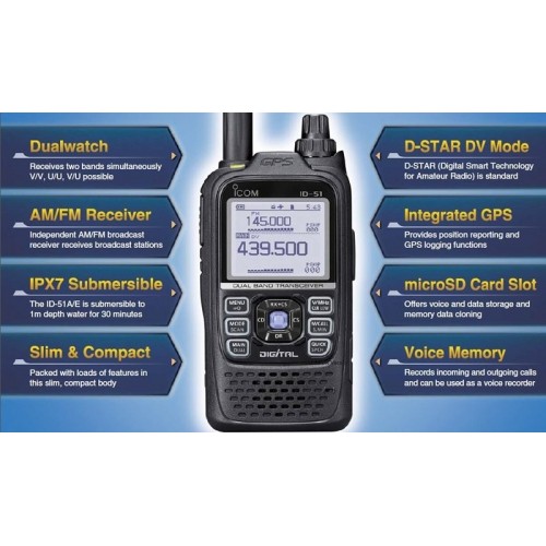 ICOM ID-51E PLUS BLACK